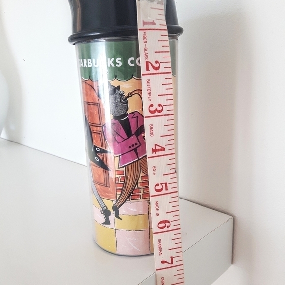 VINTAGE Starbucks Bodum French Press Personal Traveller Tumbler "Jazz Scene" - Picture 7 of 9